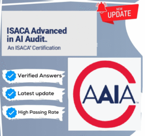 ISACA Advanced AI Audit Certification with Verified Answers and Latest Update badge.