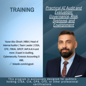 AI audit training by expert Yazan Abu Ghosh for auditors with certifications.